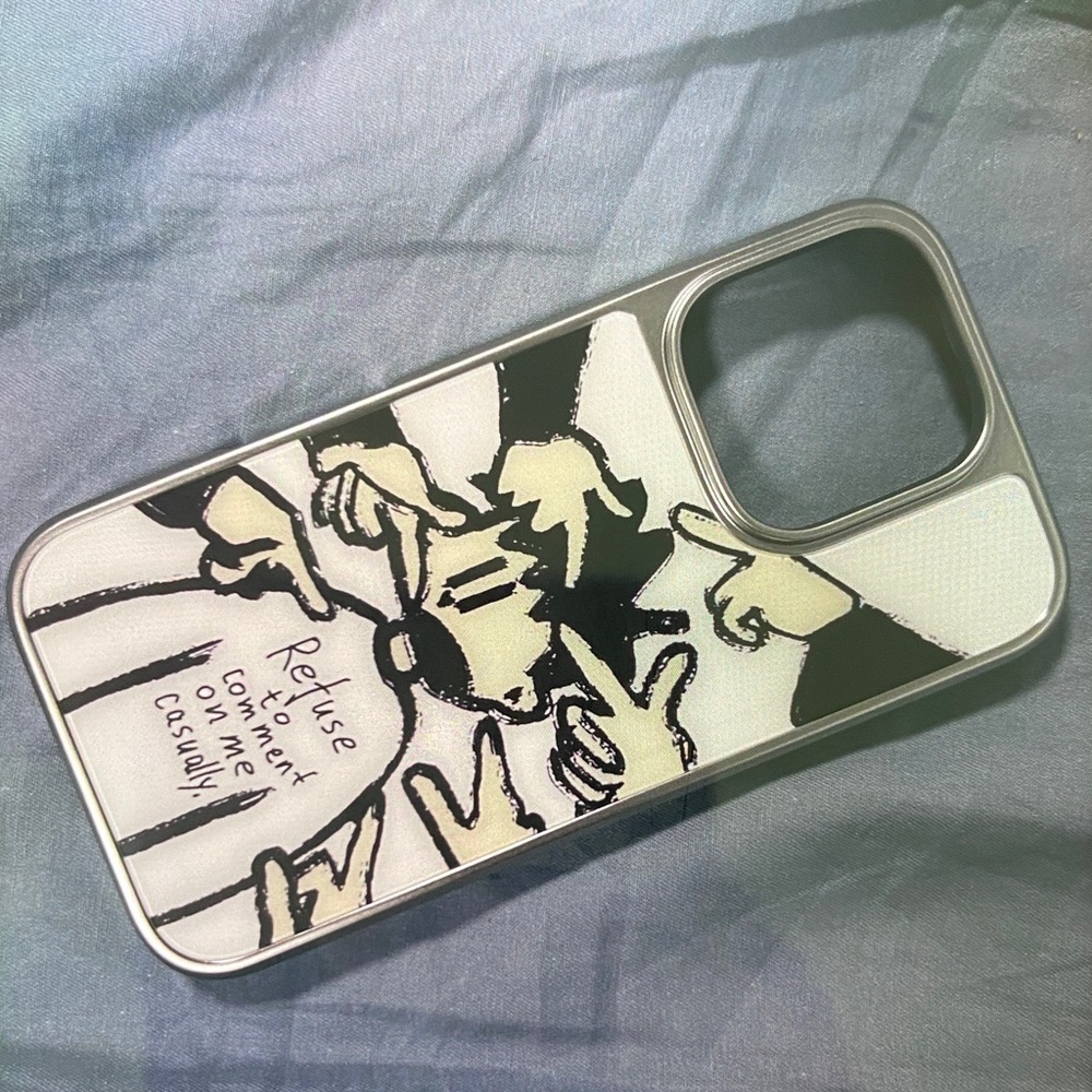 Black & White Graphic iPhone Case - Unbranded